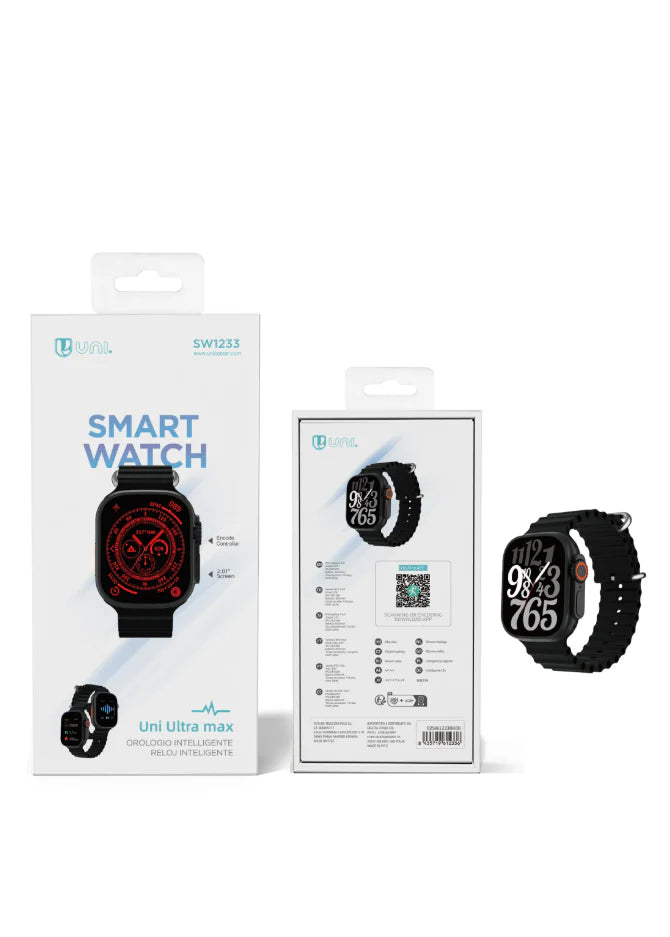 Smartwatch Uni Ultra max SW1233 de color negro