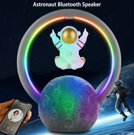 Altavoz Bluetooth Astronauta con Luz RGB - Altavoz Inalámbrico de Diseño "Kawaii" - Sonido Estéreo y Decoración