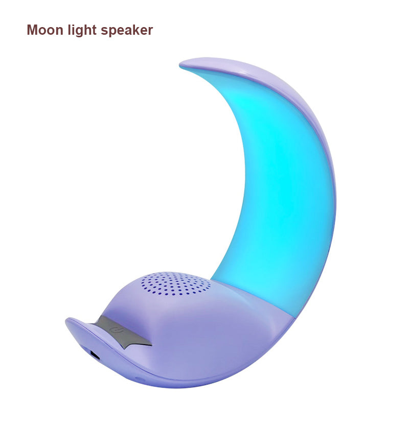 Lampara Altavoz Media Luna Luz Rgb Inalámbrico De Mesa