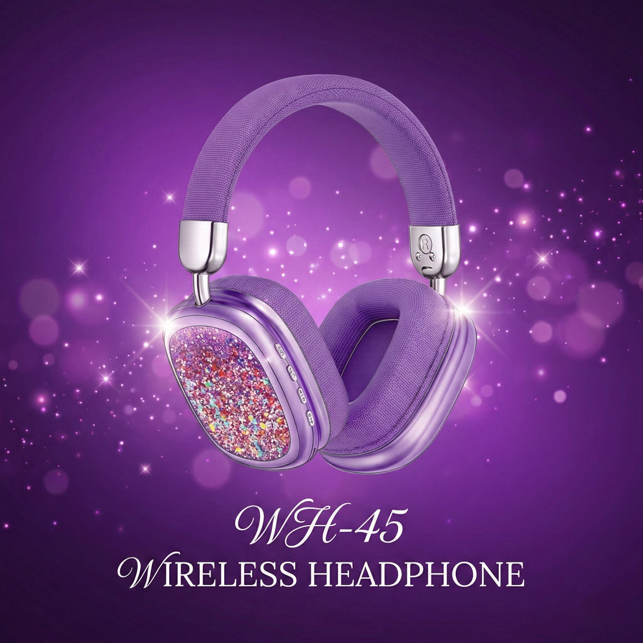 SparkleSound Pro: Auriculares Holográficos Violeta