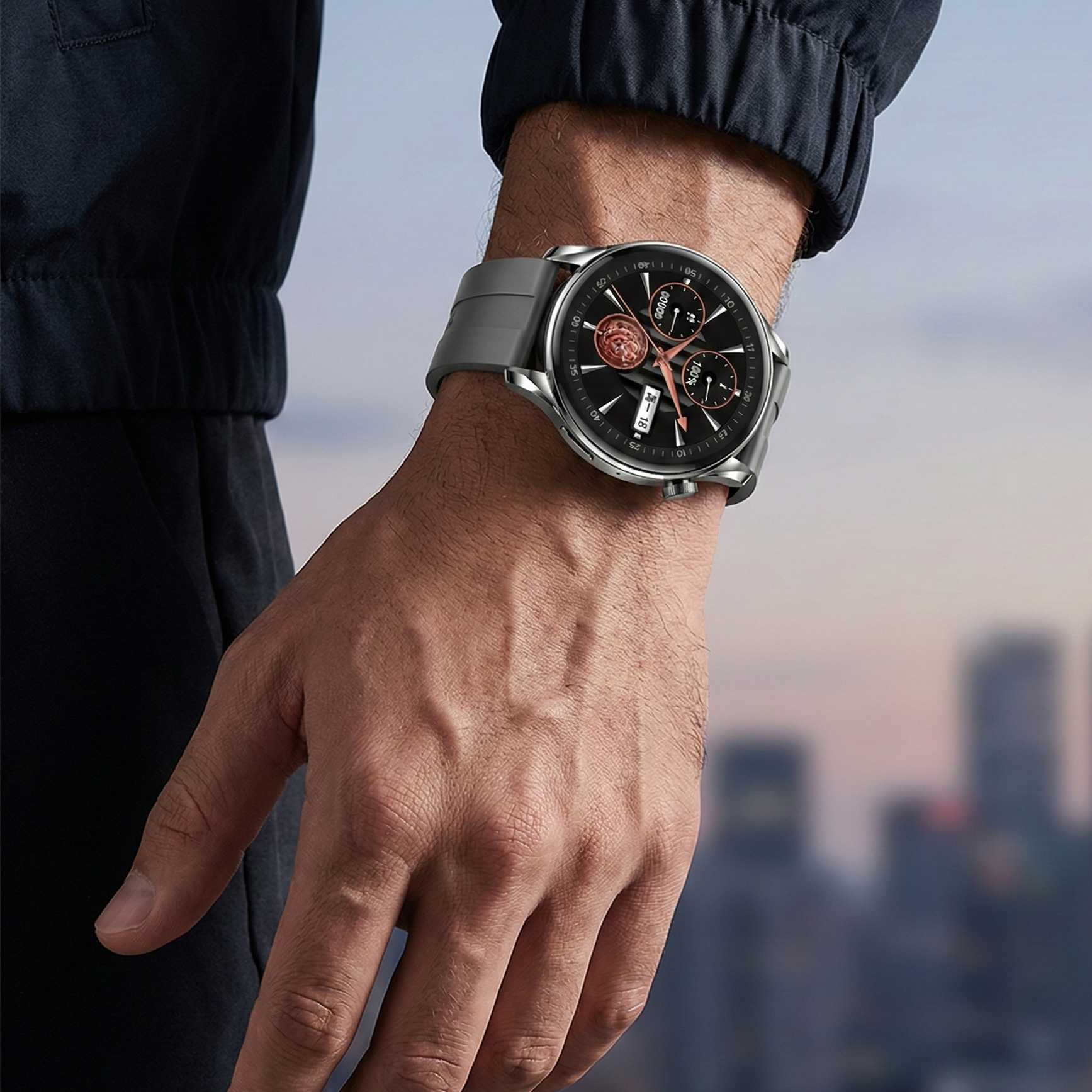 R7 Elite: Smartwatch IA con Traductor NEGRO