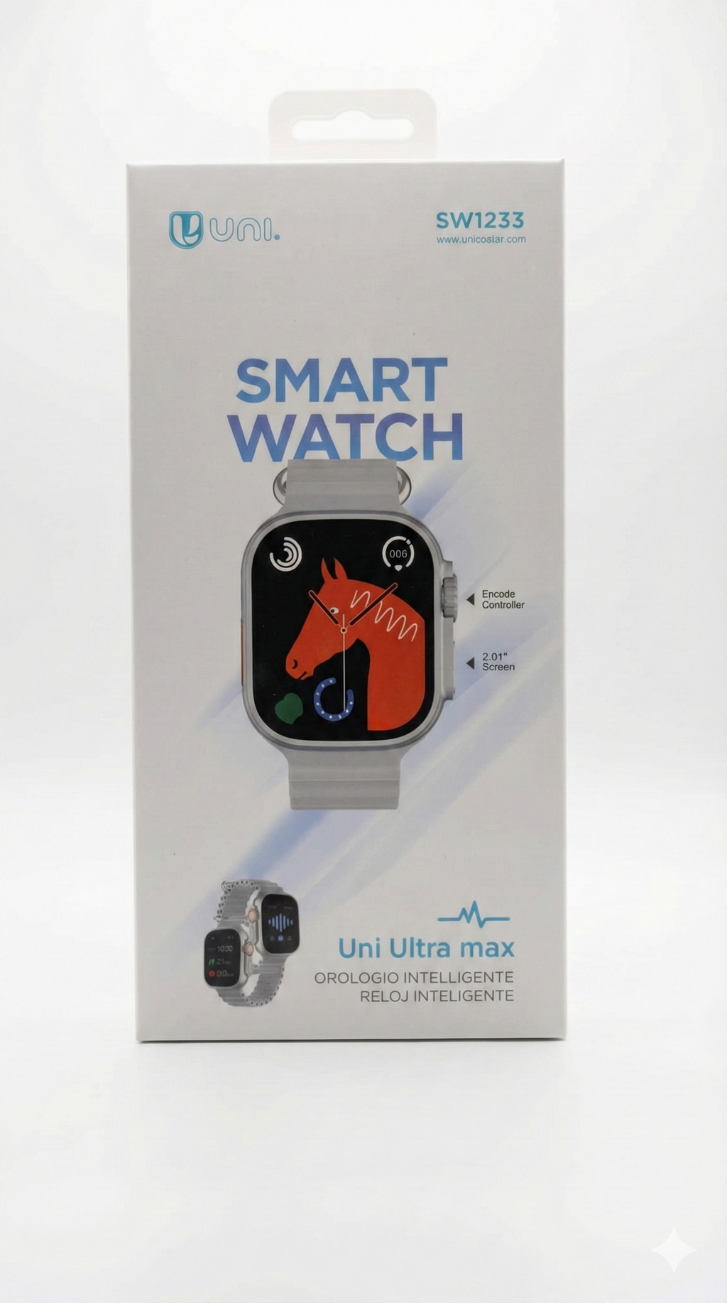 Smartwatch Uni Ultra max SW1233 de color Gris