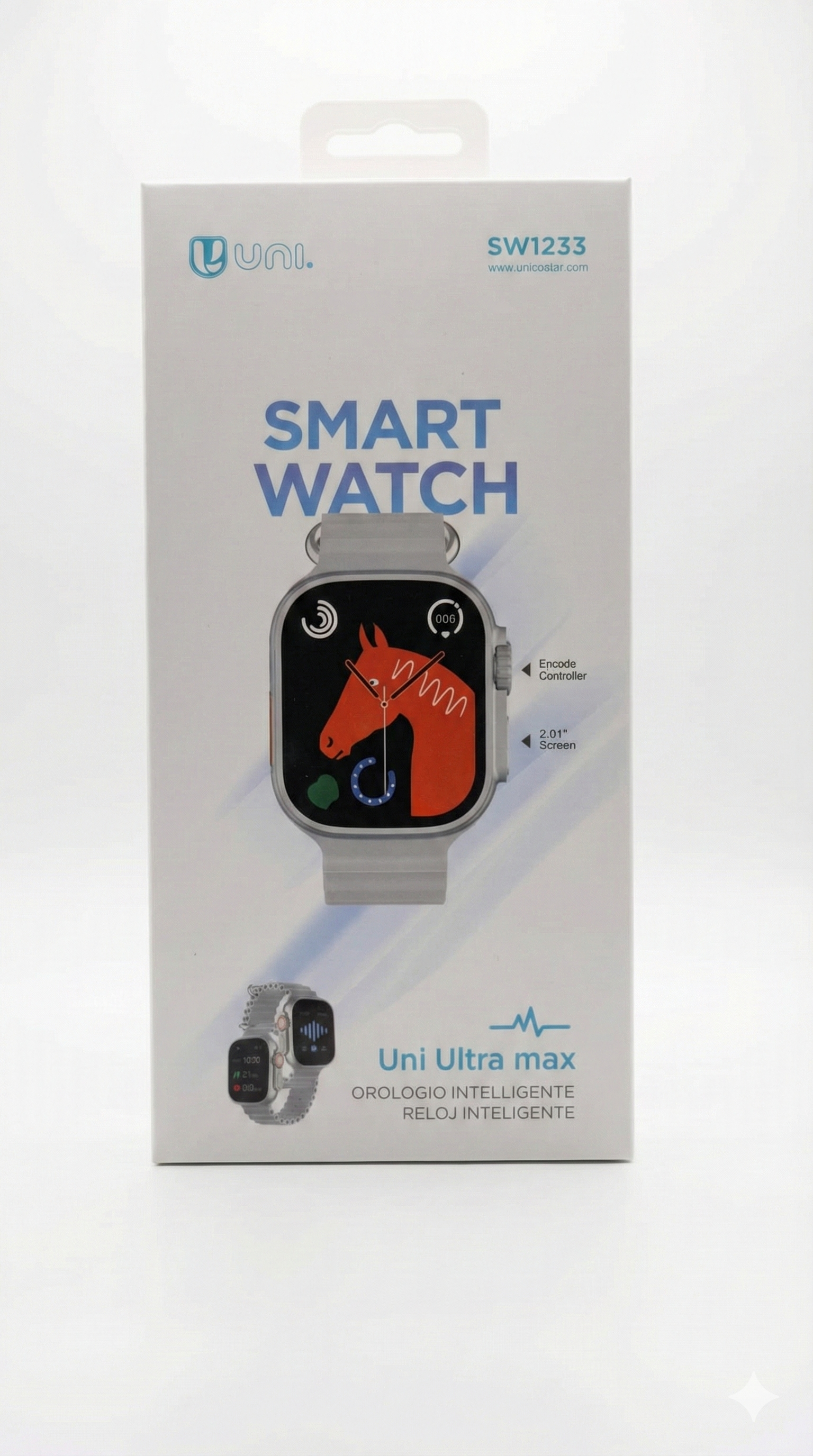 Smartwatch Uni Ultra max SW1233 de color Gris