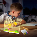 Pizarra Luminosa LED para Niños - Tablero de Notas Borrable con Luz,Material Educativo de Escritura Infantil, Herramienta de Dibujo Portátil para Escuela, Hogar, Viaje y Jardín