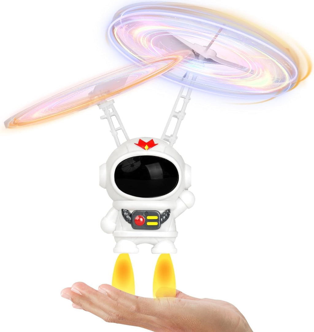 Bola Voladora Flying Hover Ball, Juguete de Astronauta Volador, Mini Dron Juguete Flying Orb Bola con Luz LED, Bola Boomerang Mágica, Interior/Exterior Pelota Voladora Regalos para Niños/Niñas