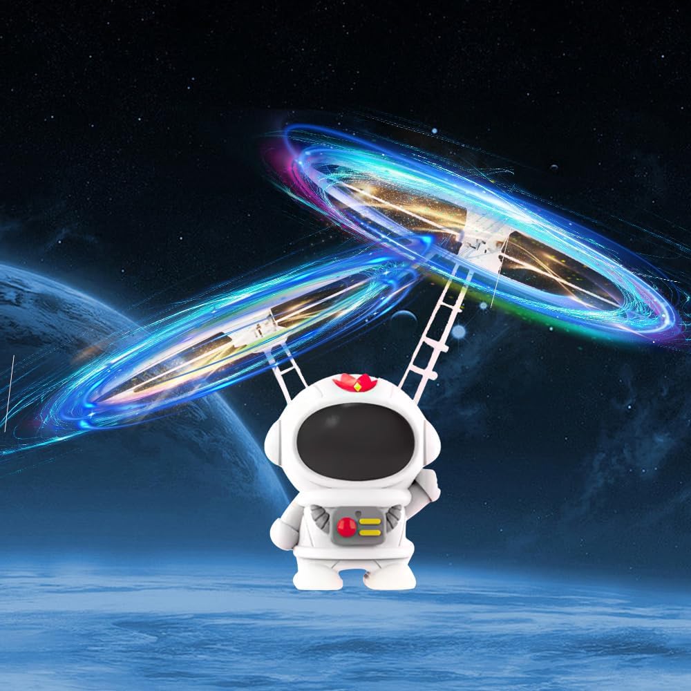Bola Voladora Flying Hover Ball, Juguete de Astronauta Volador, Mini Dron Juguete Flying Orb Bola con Luz LED, Bola Boomerang Mágica, Interior/Exterior Pelota Voladora Regalos para Niños/Niñas