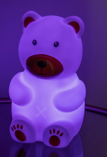 Osito Luz Nocturna LED para Lactancia y Bebés - Lámpara de Silicona Táctil Recargable - Luz Cálida + 7 Colores Relajantes (Copia) (Copia)