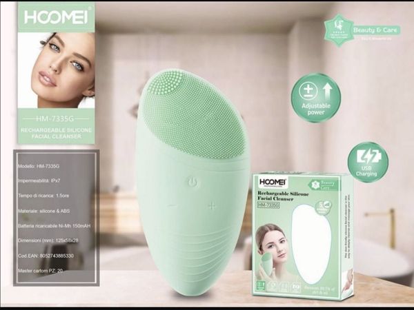 Limpiador facial recargable de silicona