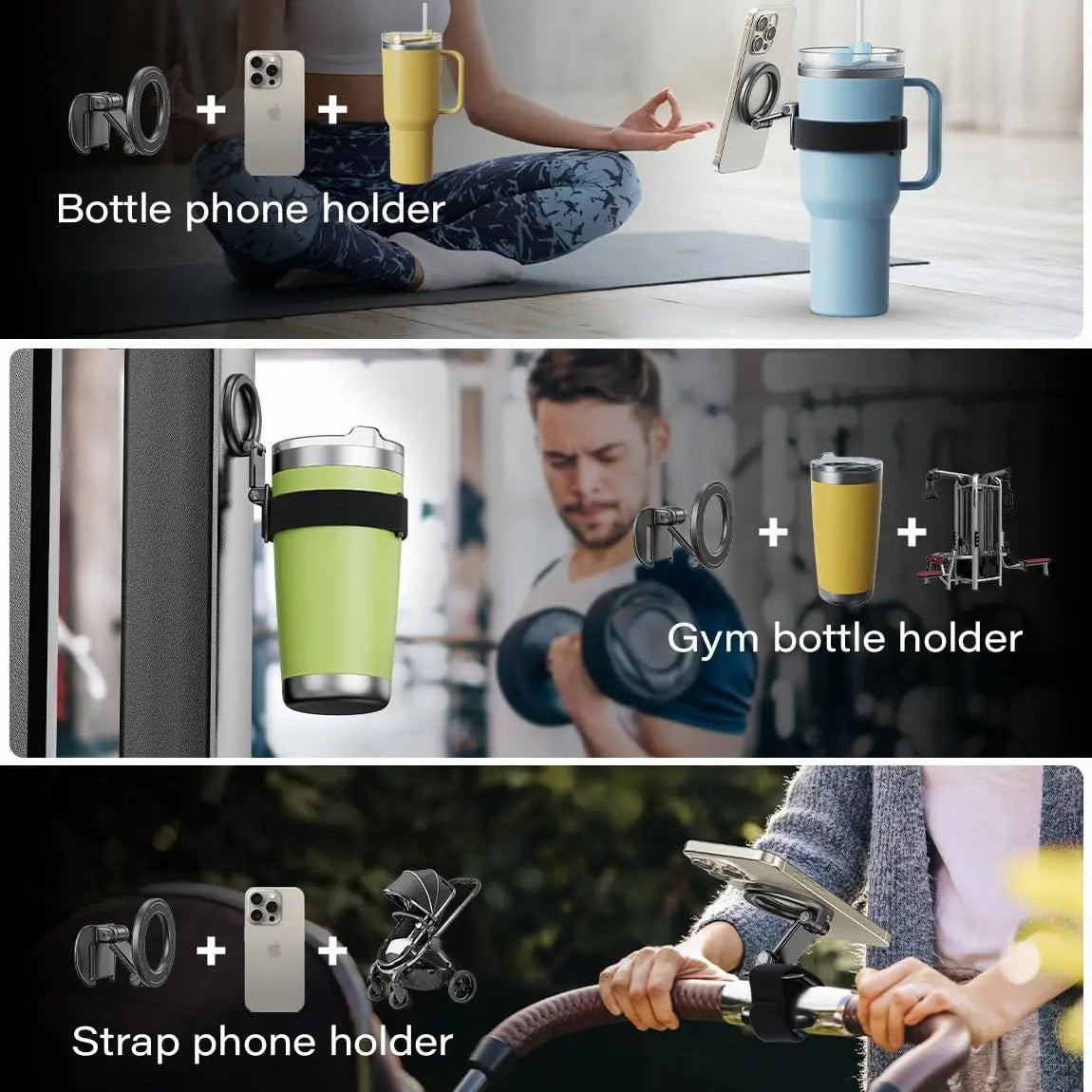 Soporte Magnético 360° para Móvil en Botella– ¡Tu Trípode de Gimnasio!