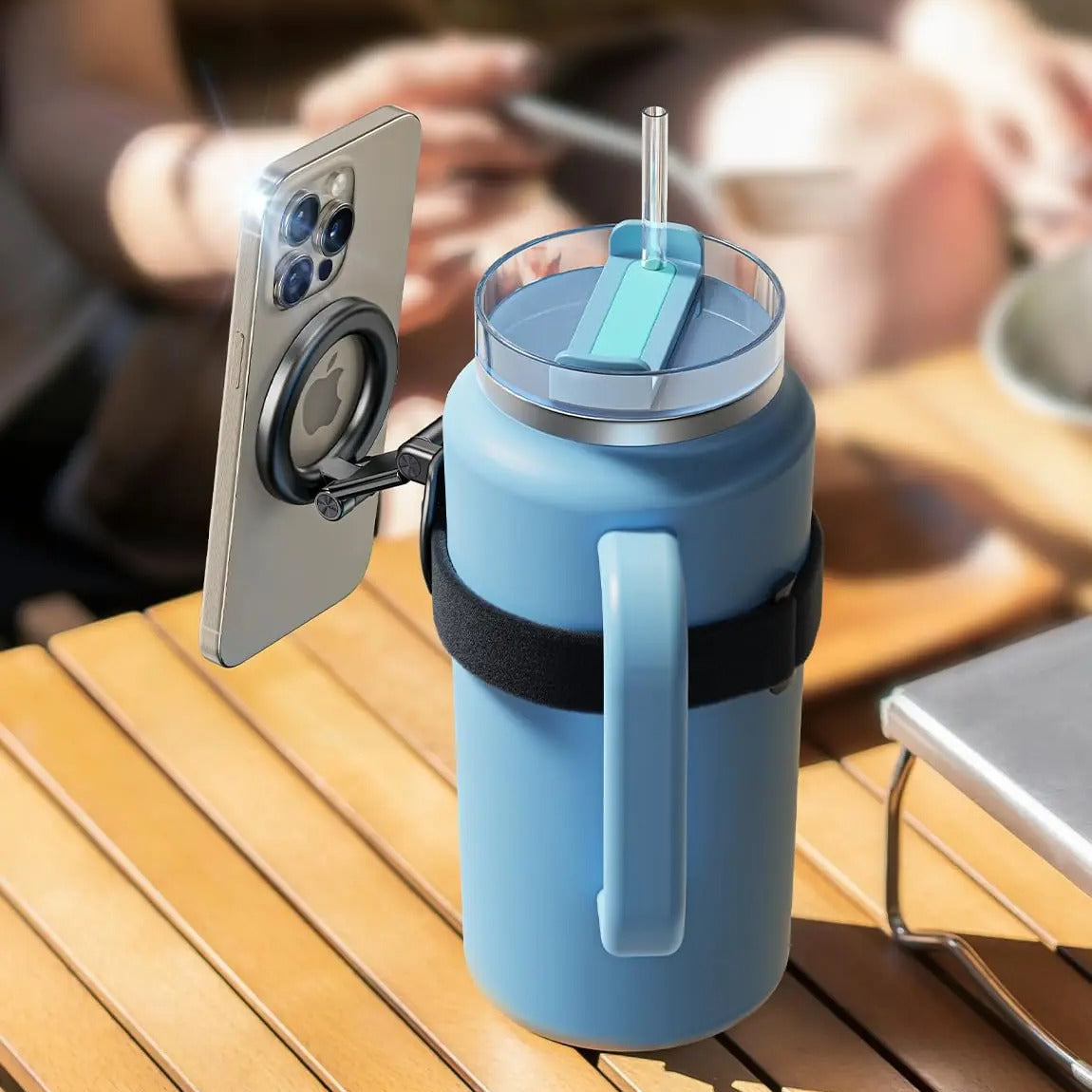 Soporte Magnético 360° para Móvil en Botella– ¡Tu Trípode de Gimnasio!