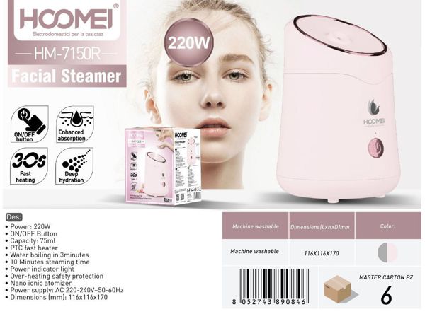 VAPORIZADOR  FACIAL ROSA